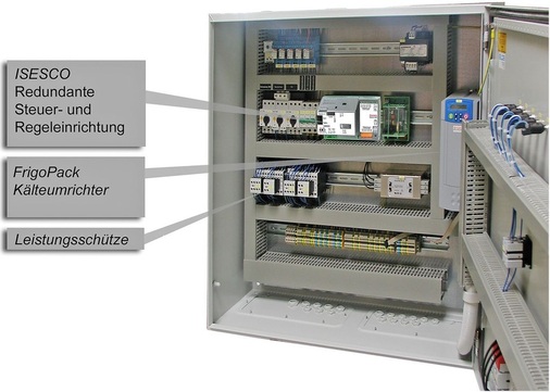 Bild 8: Standardisierter Schaltschrank für das Regelsystem Isesco, basierend 
auf einem intelligenten Kälteumrichter.
