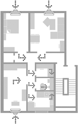 Bild 1: Die Raumluftregelung sorgt dafür, dass die Zimmer nach Bedarf mit 
frischer Luft versorgt werden.
