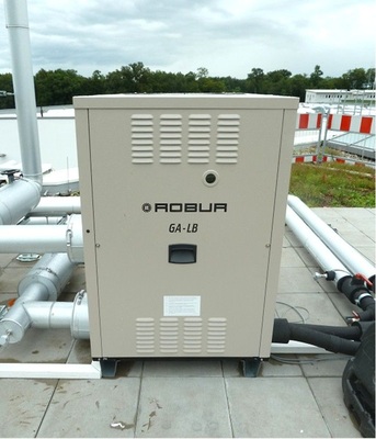 Die Absorptionskältemaschine erreicht eine Kälteleistung von 12 kW.
