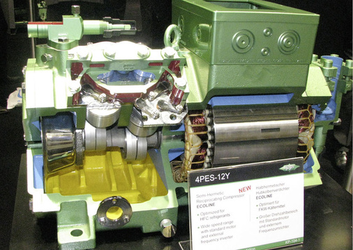 Blick in das Innere eines Bitzer-Ecoline-Verdichters
