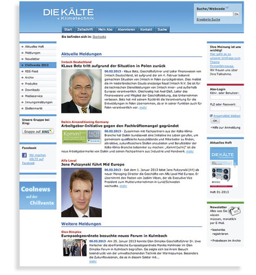 Vorsprung durch Wissen die ideale Ergänzung zur monatlichen KK:
www.diekaelte.de
Es tut sich was, schauen Sie öfter mal rein.
www.xing.com/net/diekaelte
Machen Sie mit bei unserer Xing-Gruppe!
www.facebook.com/kk.die.Kaelte
Und auch auf Facebook sind wir…