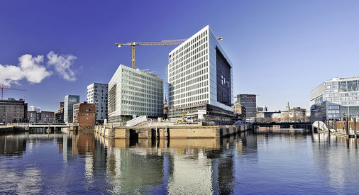 Das SPIEGEL-Haus auf der Ericusspitze in der Hafencity Hamburg wird mit 
Uponor Contec thermisch aktiviert.
 - © Christina Kruse, Bildagentur Hamburg
