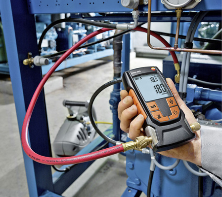 Zur Gewährleistung einer korrekt durchgeführten Evakuierung zeigt das 
Vakuummessgerät testo 552 zusätzlich zum gemessenen Absolutdruck und zur 
herrschenden Umgebungstemperatur auch die entsprechende 
Verdampfungstemperatur von Wasser sowie die…