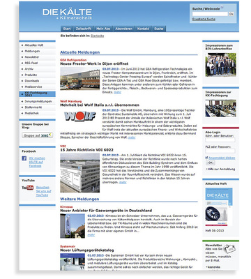 Vorsprung durch Wissen die ideale Ergänzung zur monatlichen KK:
➔ www.diekaelte.de
Es tut sich was, schauen Sie öfter mal rein.
➔ www.xing.com/net/diekaelte
Machen Sie mit bei unserer Xing-Gruppe!
➔ www.facebook.com/kk.die.Kaelte
Und auch auf Facebook…