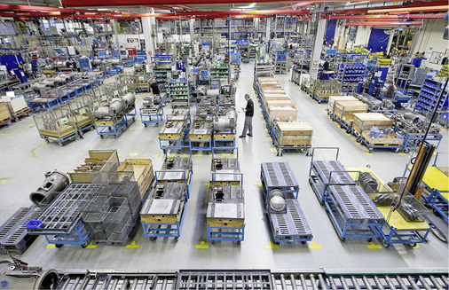 Kanban-Prinzip: Arbeitsmittel und Materialien sind immer dann zur Stelle, 
wenn sie gebraucht werden.
