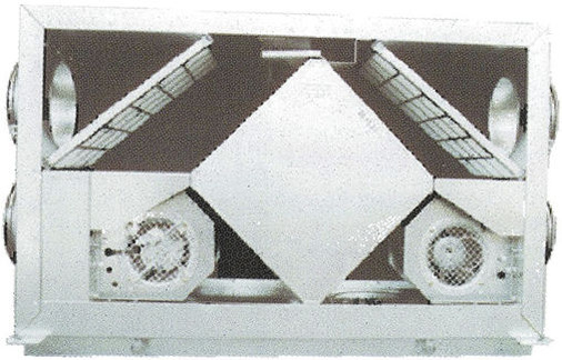 Bild 4: Wärmerückgewinnungsgerät mit Kreuzstrom-Plattenwärmeübertrager
