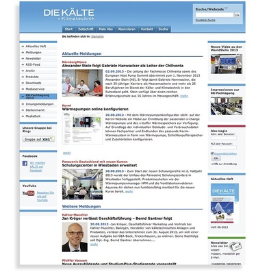 Vorsprung durch Wissen die ideale Ergänzung zur monatlichen KK:
www.diekaelte.de
www.xing.com/net/diekaelte
www.facebook.com/kk.die.Kaelte
www.youtube.de/GentnerVerlag
www.diekaelte.de/Mediathek
