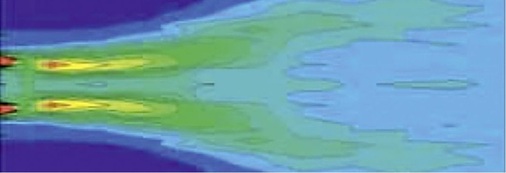 Bild 7b: Optimale Luftverteilung mit Strömungsgleichrichter
