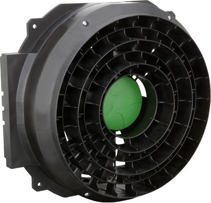 Bild 6: Mit dem optionalen Strömungsgleichrichter lässt sich die Wurfweite 
annähernd verdoppeln.
