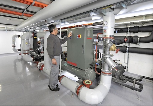 Bild 3: Großwärmepumpe bei der Energie AG
