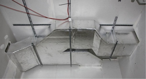 Auch ungewöhnliche Kanalgeometrien sind mit den Dämmplatten realisierbar.
