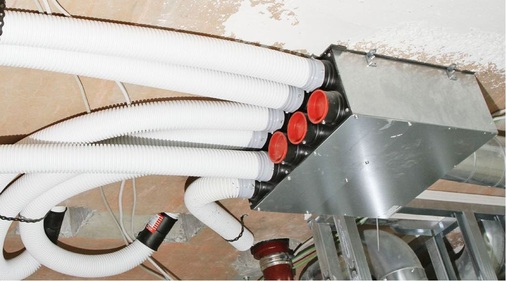 Die flexiblen Lüftungsleitungen passen sich nahezu jeder baulichen 
Gegebenheit an.
