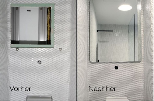 Unsichtbare Integration der kompakten Wandgeräte in das Raumambiente
