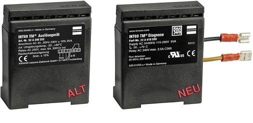 Bestehendes Schutzgerät INT69 (links) und neues Gerät INT69 Diagnose: 
nahezu jeder Verdichter kann mit einer Diagnose­funktion nachgerüstet 
werden.
