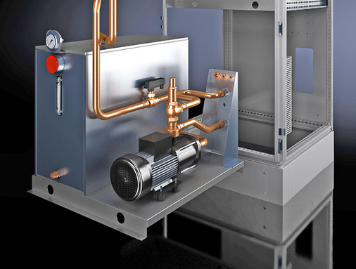 Das Wassermodul mit serienmäßigem Wasserbypass und serienmäßigem 
Strömungswächter. Module mit unterschiedlicher Größe sind einfach 
wechselbar.

