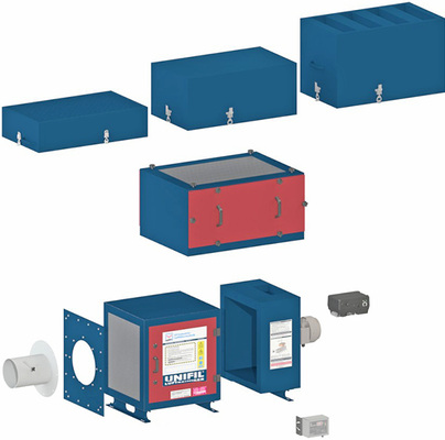 Aufbauschema der Luftfiltergeräte Unifil



