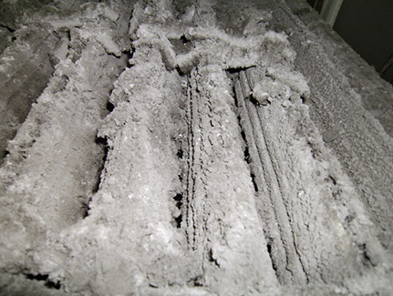 Stark verschmutztes Register einer RLT-Anlage

