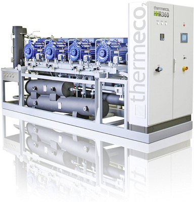 Bild 3: thermeco2-Hochtemperaturwärmepumpe (Typenvertreter Nennheizleistung 
360 kW)

