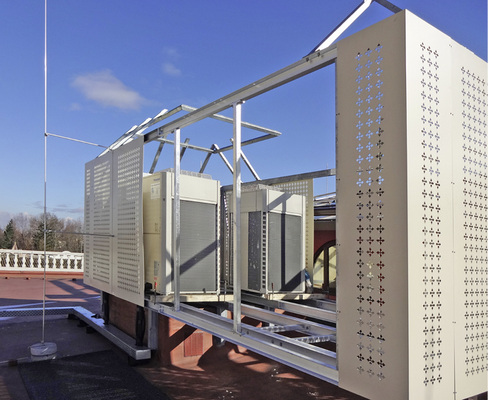 Die VRF-Systeme stecken hinter einer unauffälligen Verkleidung.

