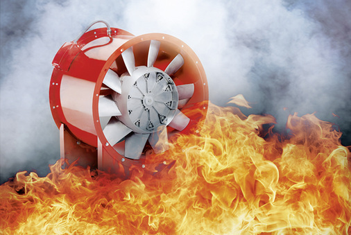 Entrauchungsventilatoren sorgen im Brandfall für die lebensrettende 
Rauchfreiheit, indem sie im unteren Gebäudebereich eine dauerhaft raucharme 
Schicht sicherstellen.

