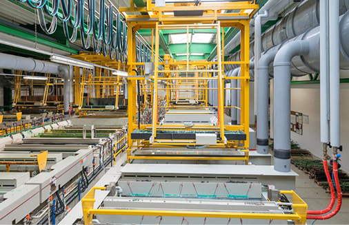 Eine der Galvanik-Trassen der OFT Dobeln

