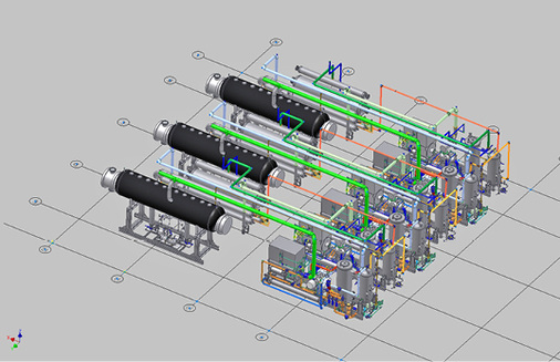 
Die Wärmepumpen decken rund 70 Prozent des Energiebedarfs eines ganzen 
Stadtviertels in Drammen.

