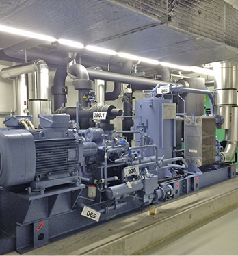 Bild 2: Anlage Roche Bau 9 in Rotkreuz / Schweiz Ammoniakanlage 
(Wasser/Glykol-Überwachung)

