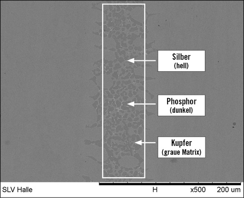 Bild 7: Übersichtsaufnahme über die Lötverbindung (REM-Aufnahme)

