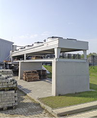 Luftgekühlter Zentralverflüssiger mit einer Leistung von 650 kW

