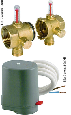 Zusätzlich zur Decke stellte Giacomini Modulverteiler, Absperrorgane und 
elektrische Stellantriebe in 24-V-Ausführung bei.

