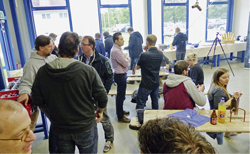 Gute Stimmung, nette Gespräche und neue Kontakte prägten den Grillabend.

