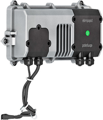 Bild 5: Die Elektronik mit An-schlussbereich kann rechts oder links am 
Gehäuse montiert sein; der Anschlussbereich selbst lässt sich dann vom 
Anwender in die gewünschte Position drehen bzw. lässt sich der Kabelausgang 
nach unten montieren.

Bild 5:…