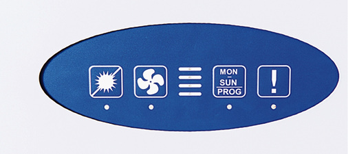 
Bedienteil der Wohnraumlüftungsgeräte Avent

