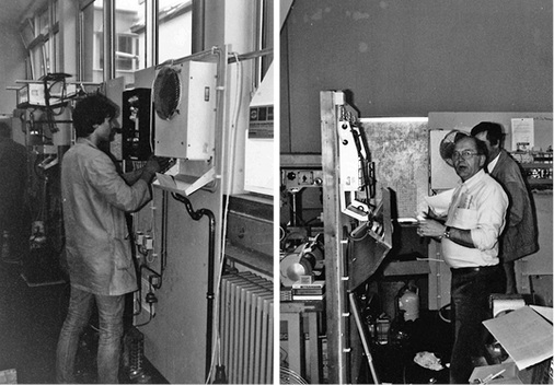 Zwei Stützen in der Aufbauphase: Berthold Schneider (l.) und Herbert 
Kaulbach

