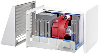 Während der Thermo-Lüfter 1230 (Bild) in Neubauten eingebaut wird, steht 
für Sanierungen eine Variante Thermo-Lüfter 200-50 in runder Form zur 
Wahl, die nach einer Kernbohrung in der Außenwand platziert wird.


