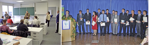 Manfred Seikel begrüßt die ESaK-Studenten des Wintersemesters 2004 zu 
Beginn der ersten Theoriephase. Drei Jahre später erhielten sie ihre Diplome 
– die ersten dual ausgebildeten Kälte- und Klima-Ingenieure.

