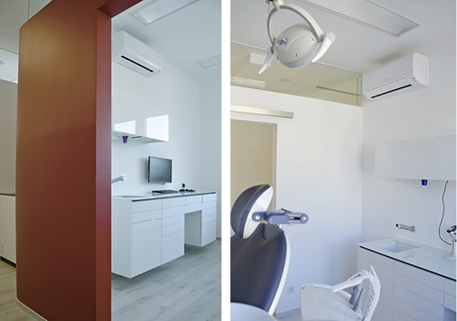 Performance-Wandgeräte von Hitachi, die sich unauffällig in die moderne 
Praxisausstattung integrieren.

