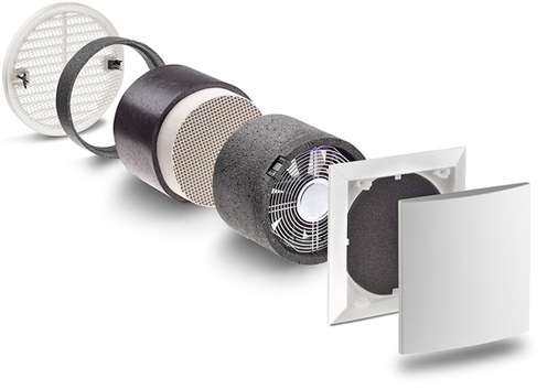 Der Lüfter e2 verfügt über ein Außengitter mit Insektenschutz, 
EPP-Wärmedämmelemente mit 0,038 W/mK, einen hocheffizienten keramischen 
Wärmespeicher, eine geräuscharme Ventilatoreinheit in schalldämmendem 
EPP-Chassis sowie eine strömungsoptimierte…