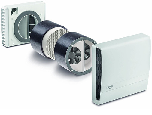 Der Lüfter ego ist ähnlich dem e2 aufgebaut und mit einer 
Wetterschutz-Außenblende mit getrennten Luftströmen und Insektenschutz, 
ebenfalls einem keramischen Wärmespeicher, geräuscharmen 
Ventilatoreinheiten in Gegenstromanordnung für gleichzeitige Be-…