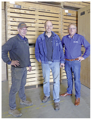 (v. l.) Rubertus Clevering (MTS Clevering), Peter Wierenga (Koeltechniek 
Noord), John Fischer (Climalife)


