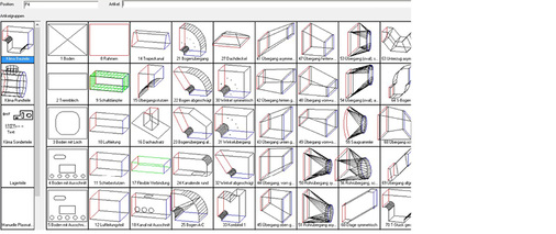 Grafische Artikelauswahl in der Software win-klimaX zur effizienten Steuerung 
der Luftkanalproduktion.


