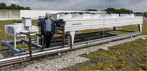 
Thies Oelrichs vor dem Verflüssiger von Güntner

