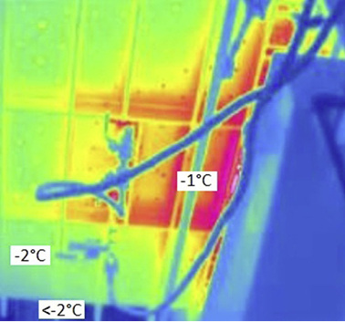 Thermografie des Verdampfers

