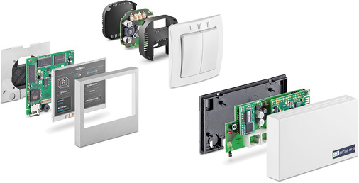 
Eine weitere Möglichkeit, Lüftungen individuell und nutzerspezifisch zu 
steuern, bieten die KNX-Systemkomponenten wie Display, Schalter und Sensor, 
die sowohl als Insellösung vorliegen oder in bereits bestehende Geräte 
integriert werden können.

