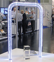 Strömendes Flüssigeis am ILK-Messestand

