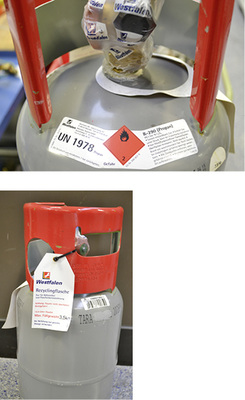 Recyclingflasche für R290 (Propan)


 - © Bilder: Westfalen AG

