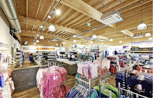 Im Bugatti-Store kommen vier große 4-Wege-Deckenkassetten der 
Mr. Slim-Serie zum Kühlen und Heizen zum Einsatz.


