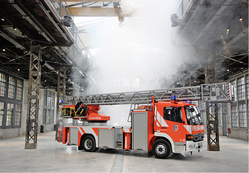 Insgesamt wurden zwei Rauchversuche in der Schilde-Halle durchgeführt.

