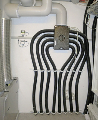 Lüftungsverteiler Flex MF-V in einem Technikraum

