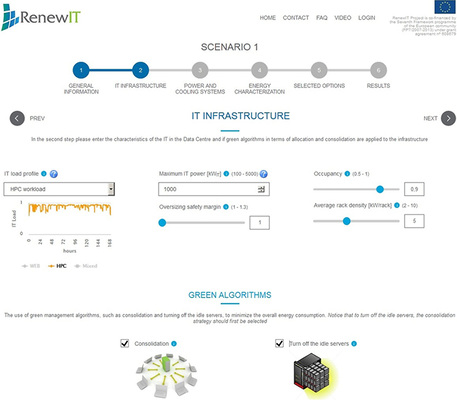 Bild 8: RenewIT-Tool [6], Teilschritt 2 bei der Parametereingabe zur 
Festlegung der IT-Infrastruktur

